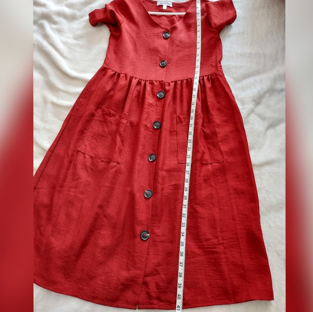 Rust Midi Dress - Picture 4 of 6